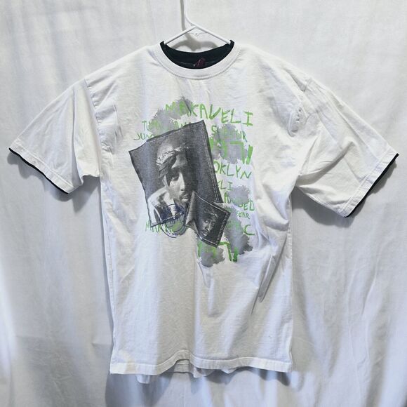 Tupac Shakur Rap Tee Makaveli Branded Against All Odds T-Shirt Sz XL READ - Picture 1 of 16